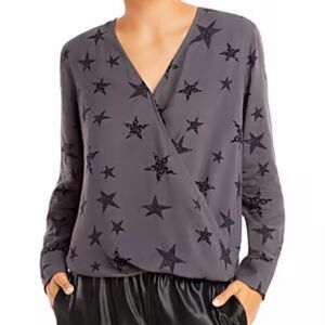 Nwt rails Hillary crossover blouse cheetah stars women’s size‎ M